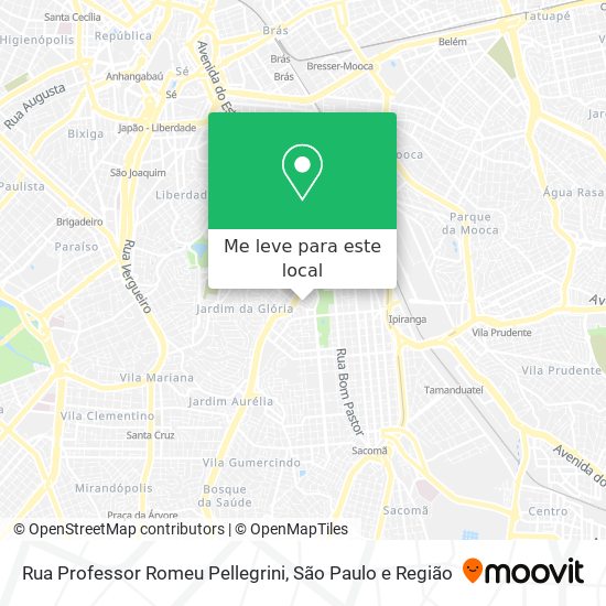 Rua Professor Romeu Pellegrini mapa