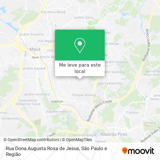 Rua Dona Augusta Rosa de Jesus mapa