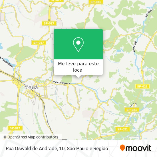 Rua Oswald de Andrade, 10 mapa