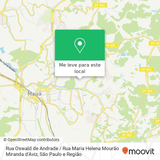 Rua Oswald de Andrade / Rua Maria Helena Mourão Miranda d'Aviz mapa