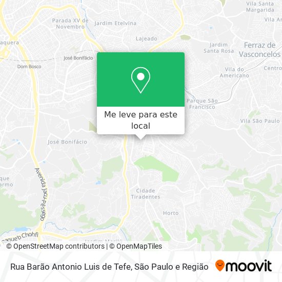 Rua Barão Antonio Luis de Tefe mapa