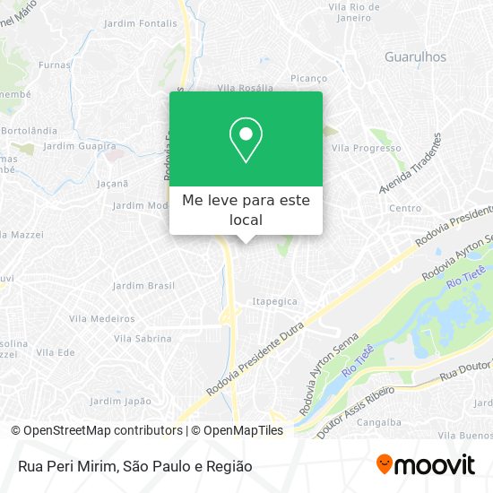 Rua Peri Mirim mapa