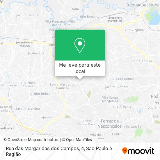 Rua das Margaridas dos Campos, 4 mapa