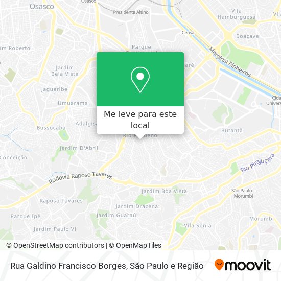 Rua Galdino Francisco Borges mapa