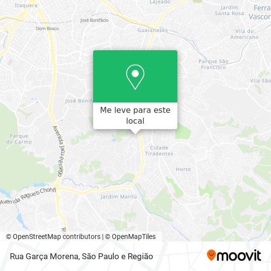 Rua Garça Morena mapa