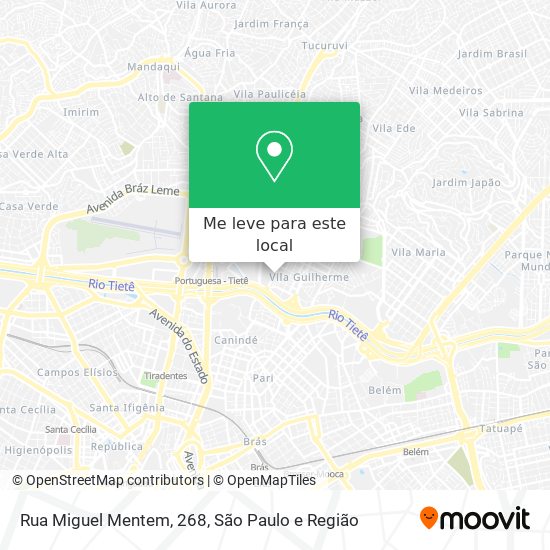 Rua Miguel Mentem, 268 mapa