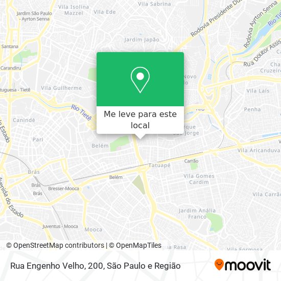 Rua Engenho Velho, 200 mapa