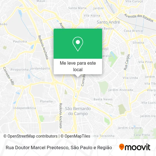Rua Doutor Marcel Preotesco mapa