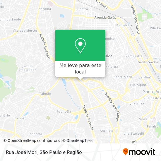 Rua José Mori mapa