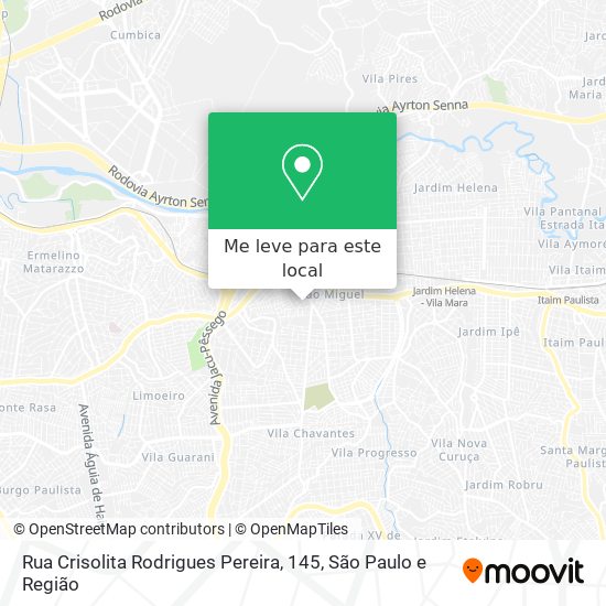 Rua Crisolita Rodrigues Pereira, 145 mapa