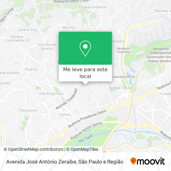 Avenida José Antônio Zeraibe mapa