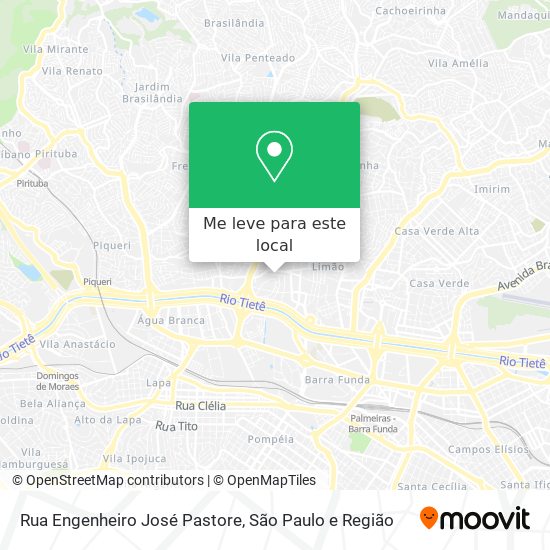 Rua Engenheiro José Pastore mapa