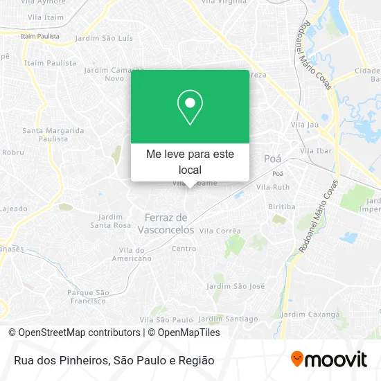 Rua dos Pinheiros mapa