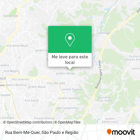 Rua Bem-Me-Quer mapa