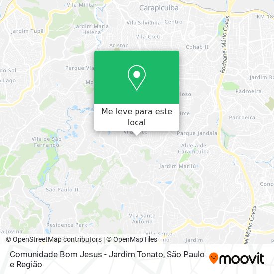 Comunidade Bom Jesus - Jardim Tonato mapa