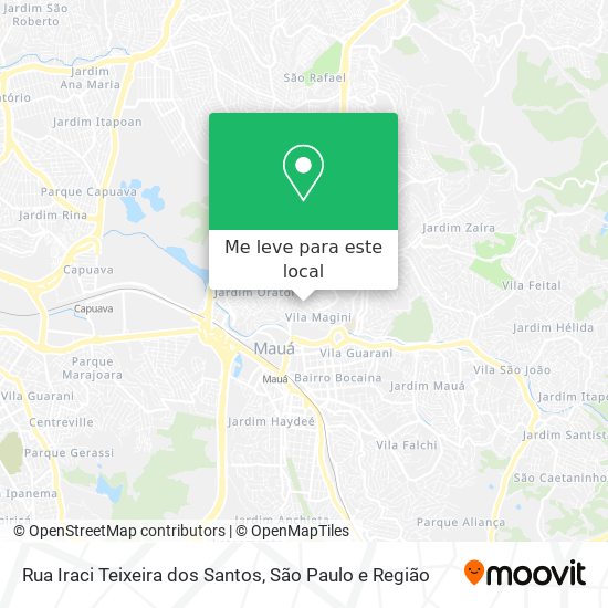 Rua Iraci Teixeira dos Santos mapa