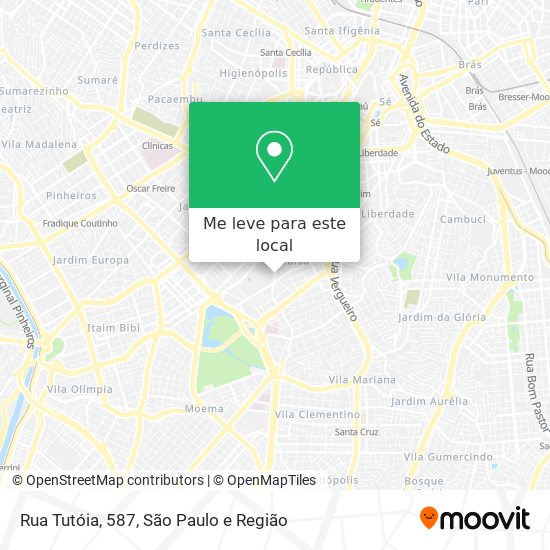 Rua Tutóia, 587 mapa