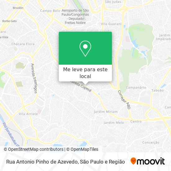 Rua Antonio Pinho de Azevedo mapa