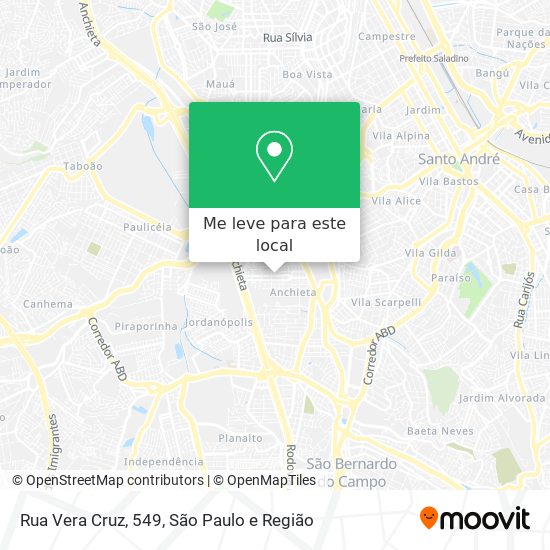 Rua Vera Cruz, 549 mapa