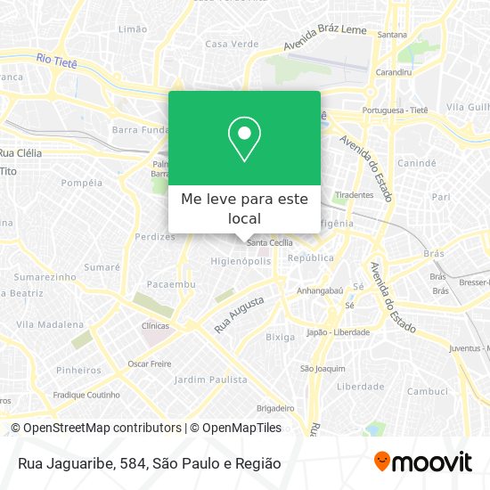 Rua Jaguaribe, 584 mapa