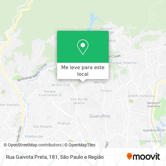 Rua Gaivota Preta, 181 mapa