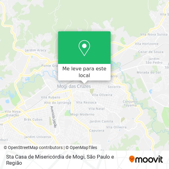 Sta Casa de Misericórdia de Mogi mapa