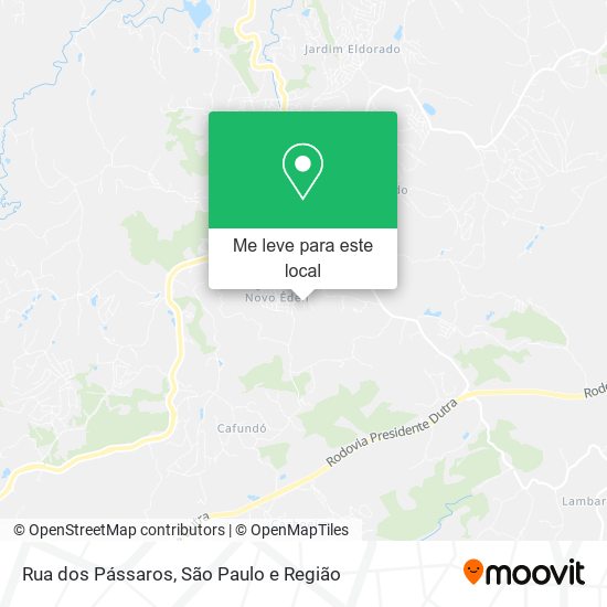Rua dos Pássaros mapa
