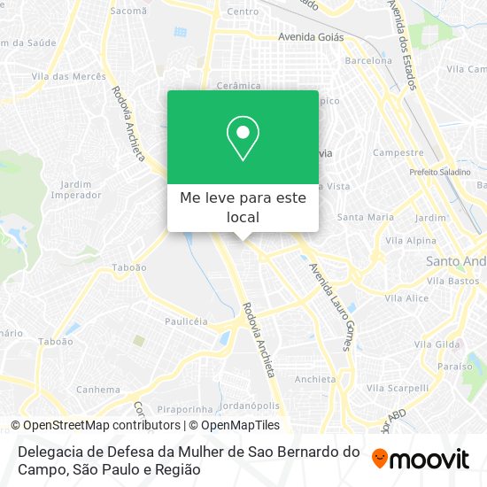 Delegacia de Defesa da Mulher de Sao Bernardo do Campo mapa