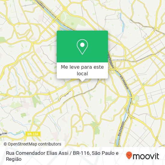 Rua Comendador Elias Assi / BR-116 mapa