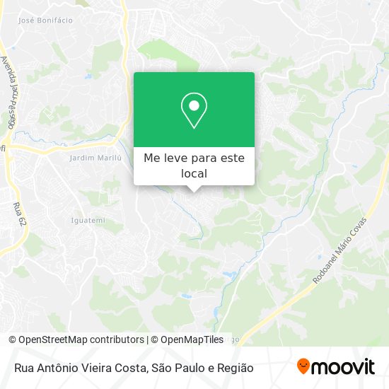 Rua Antônio Vieira Costa mapa