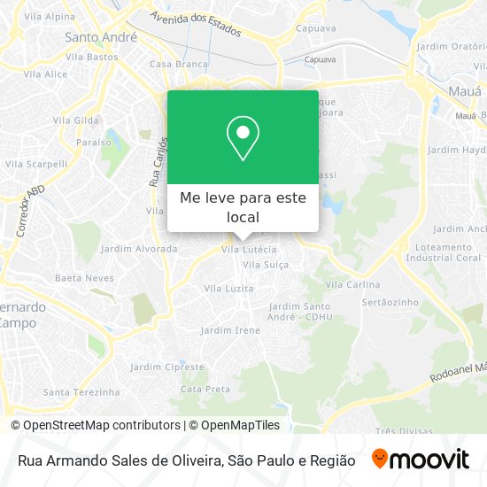 Rua Armando Sales de Oliveira mapa