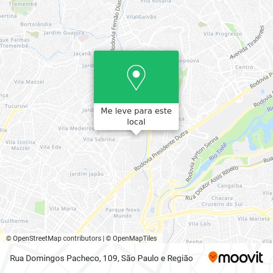 Rua Domingos Pacheco, 109 mapa