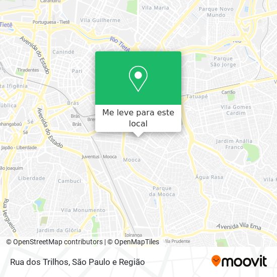 Rua dos Trilhos mapa