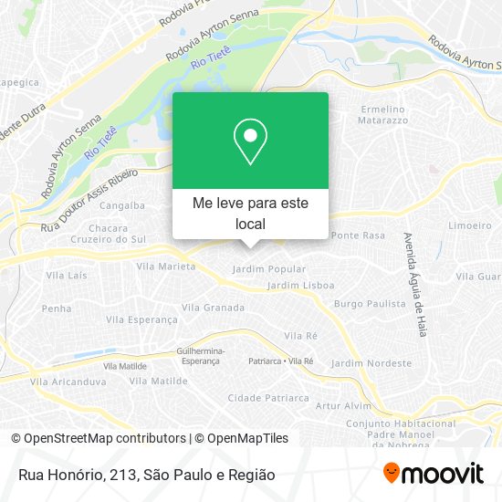 Rua Honório, 213 mapa