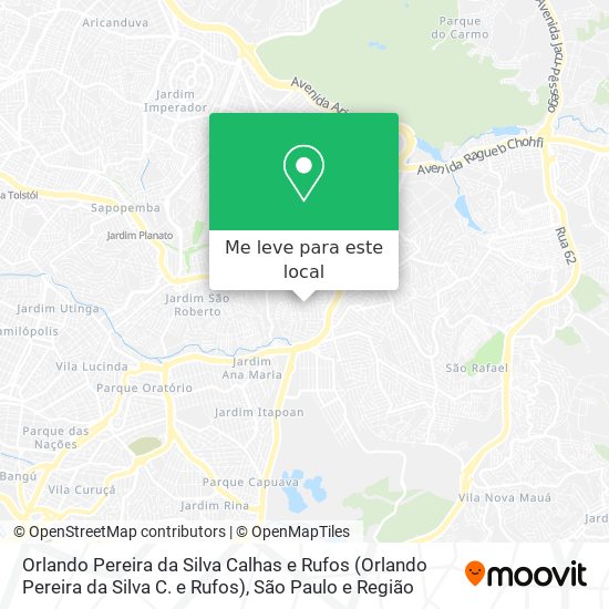 Orlando Pereira da Silva Calhas e Rufos mapa