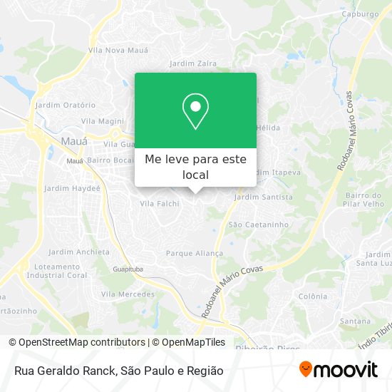 Rua Geraldo Ranck mapa