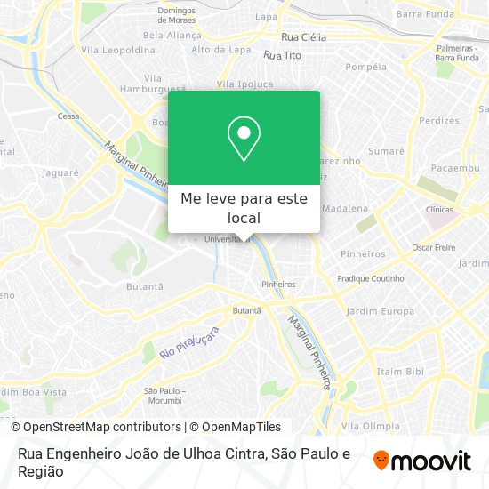 Rua Engenheiro João de Ulhoa Cintra mapa