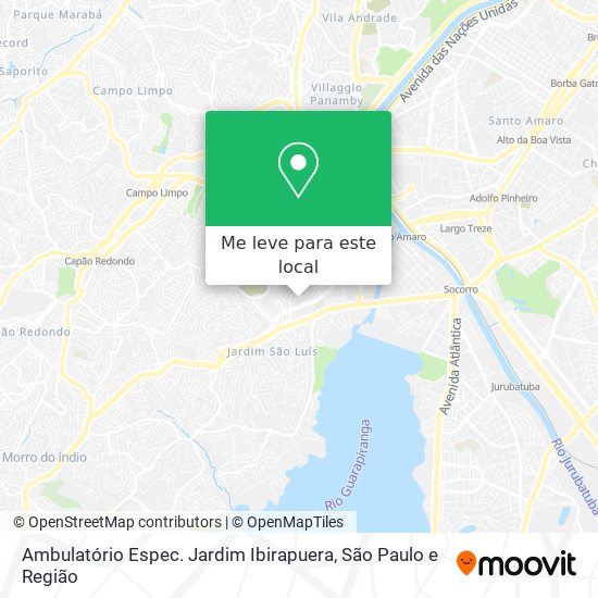 Ambulatório Espec. Jardim Ibirapuera mapa