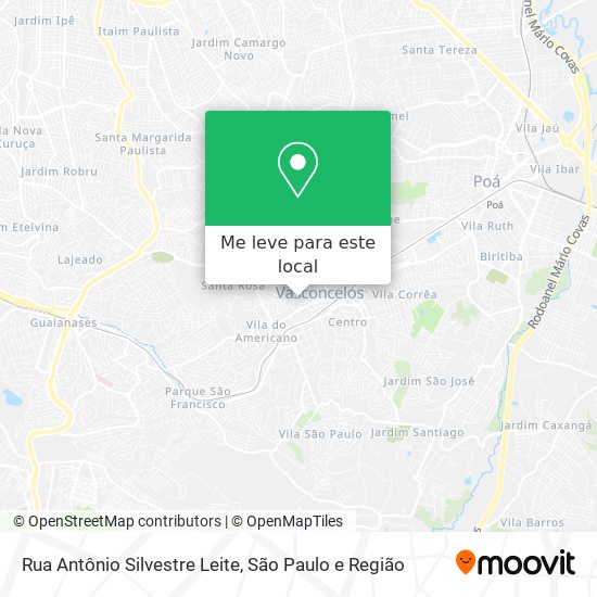 Rua Antônio Silvestre Leite mapa