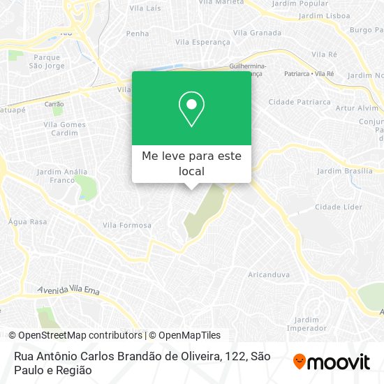 Rua Antônio Carlos Brandão de Oliveira, 122 mapa