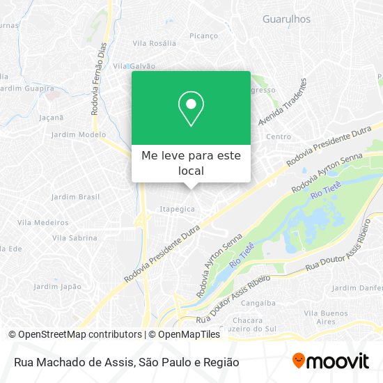 Rua Machado de Assis mapa