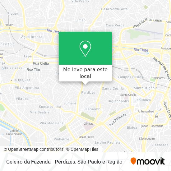 Celeiro da Fazenda - Perdizes mapa