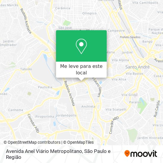 Avenida Anel Viário Metropolitano mapa