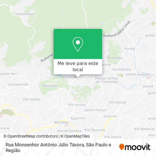 Rua Monsenhor Antônio Júlio Távora mapa