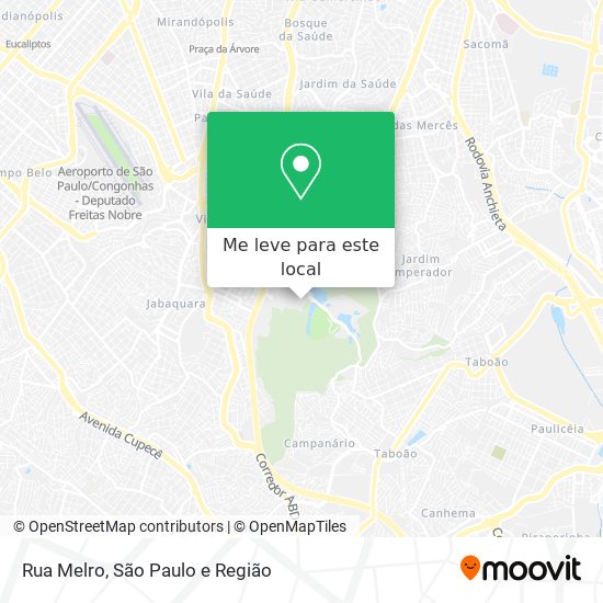 Rua Melro mapa