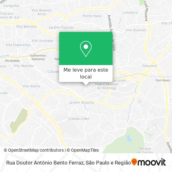 Rua Doutor Antônio Bento Ferraz mapa