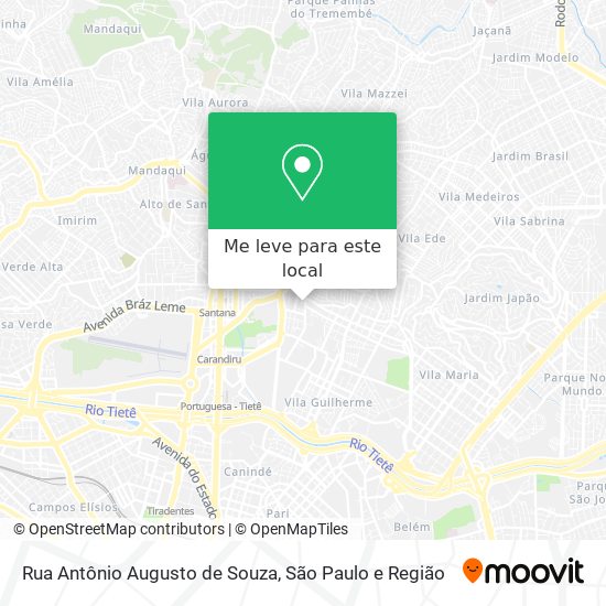Rua Antônio Augusto de Souza mapa
