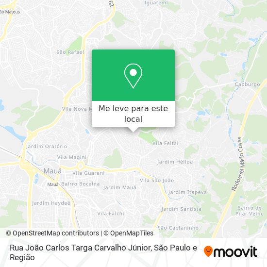 Rua João Carlos Targa Carvalho Júnior mapa