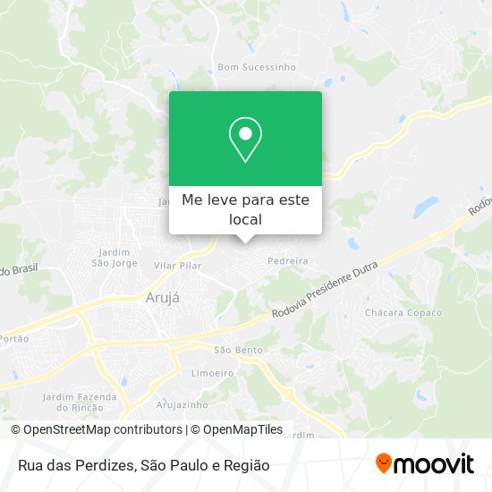 Rua das Perdizes mapa