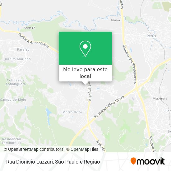 Rua Dionísio Lazzari mapa